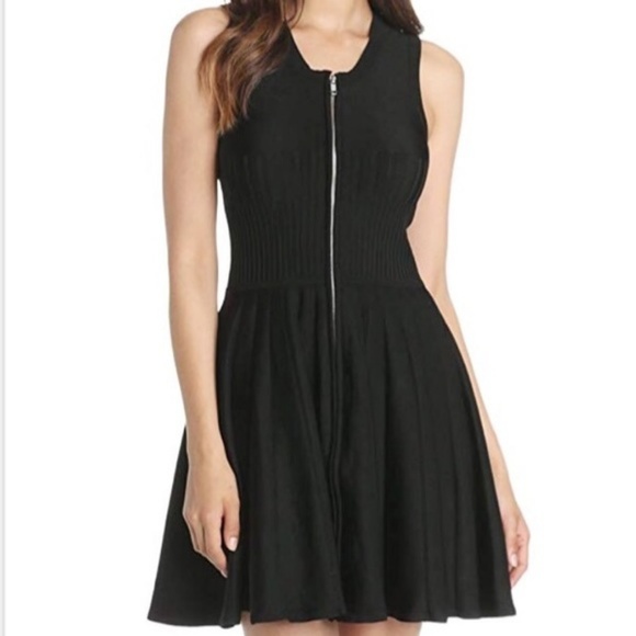 zip front fit and flare dress